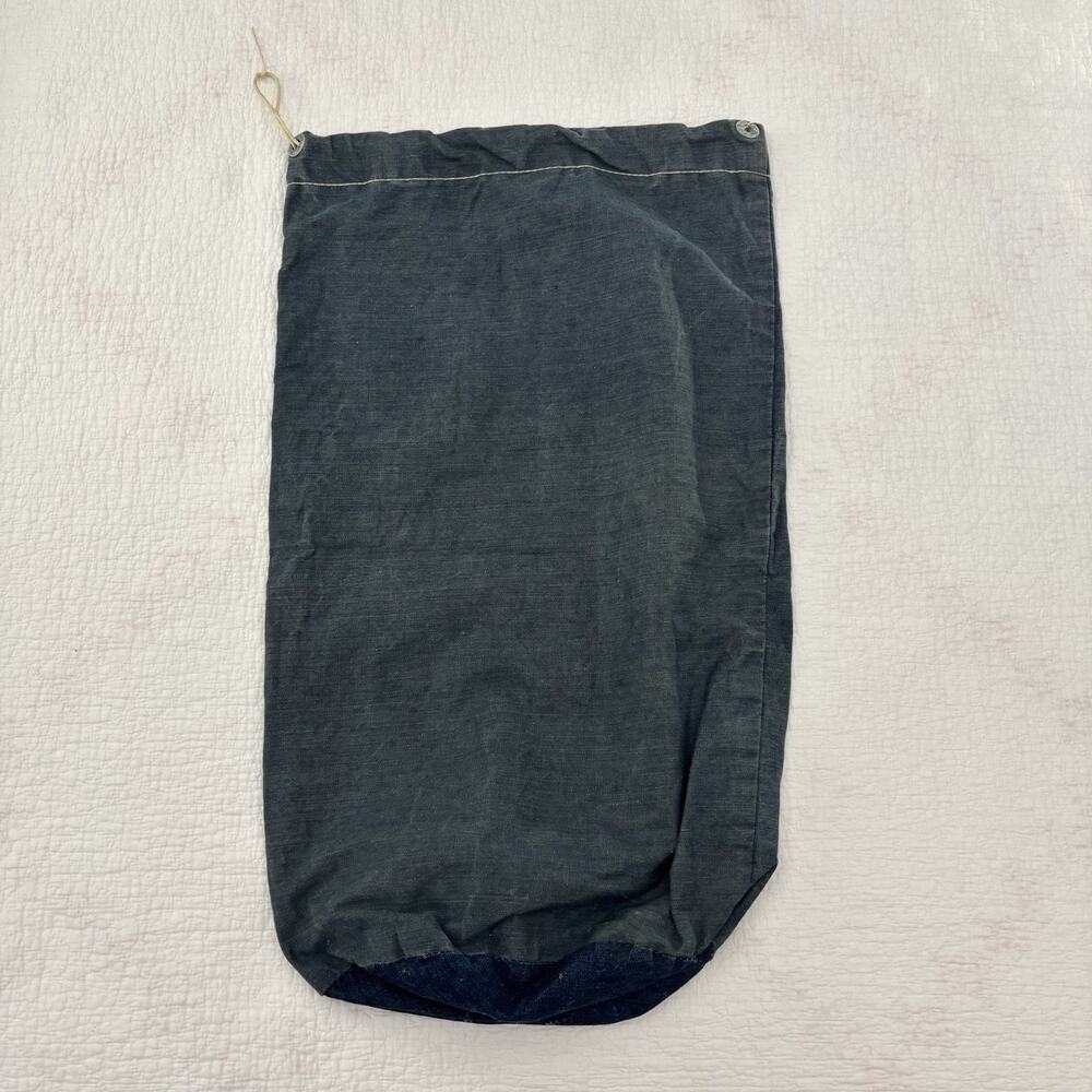 Vintage Military Selvedge Indigo Denim Laundry Bag 1950’s